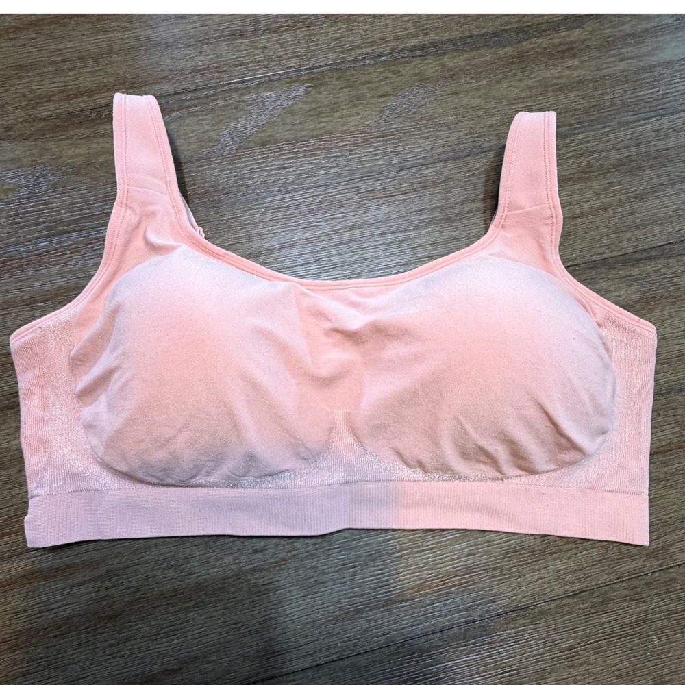 Shapermint Essentials Wireless Bra Pink 3XL Seamless Adjustable Straps Comfort